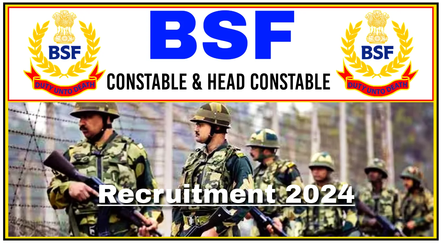 BSF Recruitment 2024 : Apply Walk In Interview for 25 Specialists, Medical Officers Posts @ rectt.bsf.gov.in