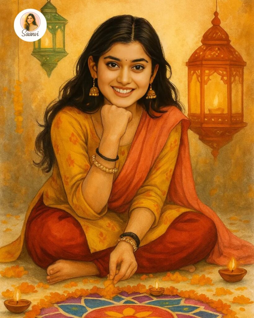 20 Indian Girl Festive Portrait Prompts