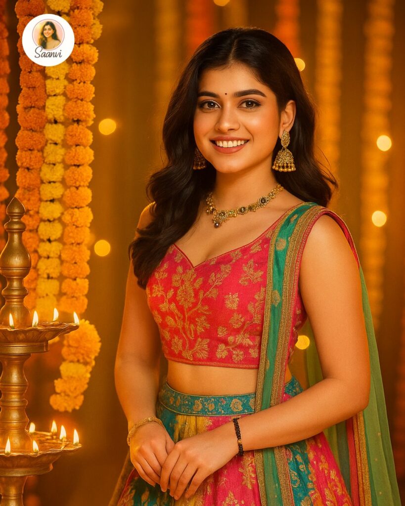20 Indian Girl Festive Portrait Prompts