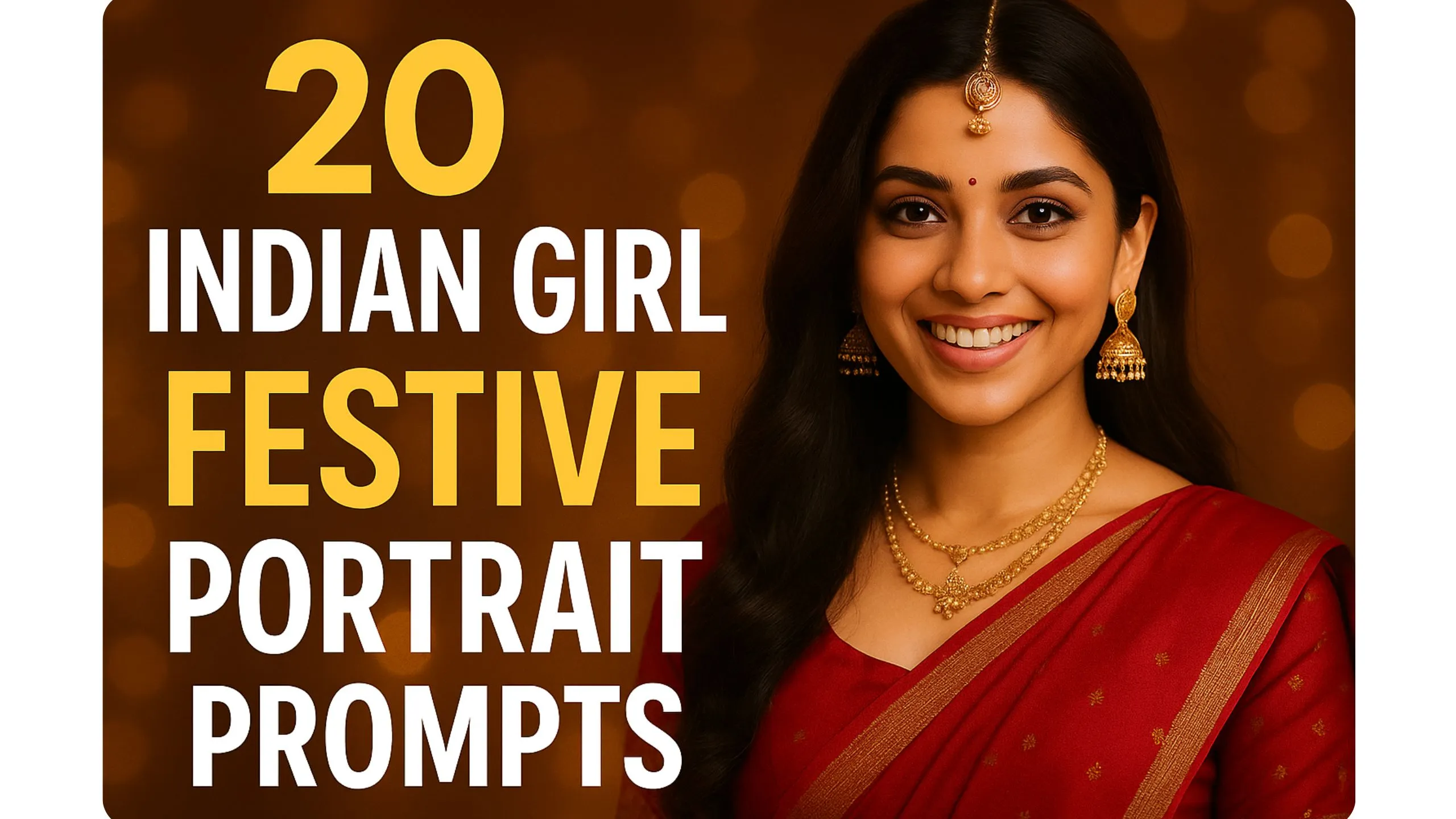 20 Indian Girl Festive Portrait Prompts